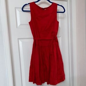 Crewcuts Red Sleeveless Belted Drop-waist Dress. Girls Size 14